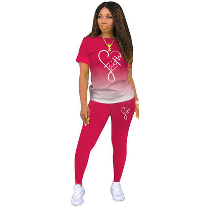 Trendy Techify's Trängingsset - Leggings & T-Shirt