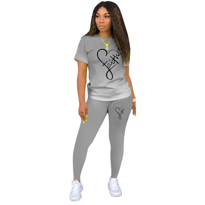Trendy Techify's Trängingsset - Leggings & T-Shirt
