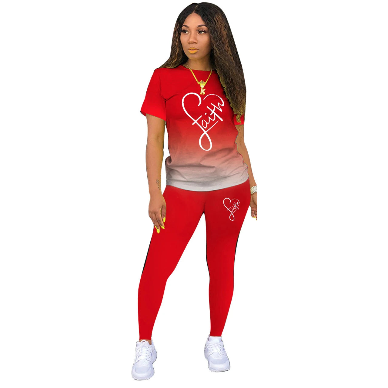 Trendy Techify's Trängingsset - Leggings & T-Shirt