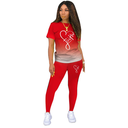 Trendy Techify's Trängingsset - Leggings & T-Shirt