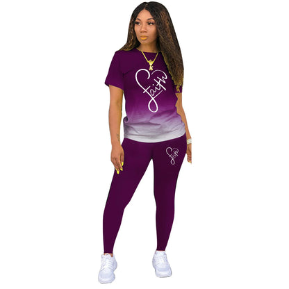 Trendy Techify's Trängingsset - Leggings & T-Shirt