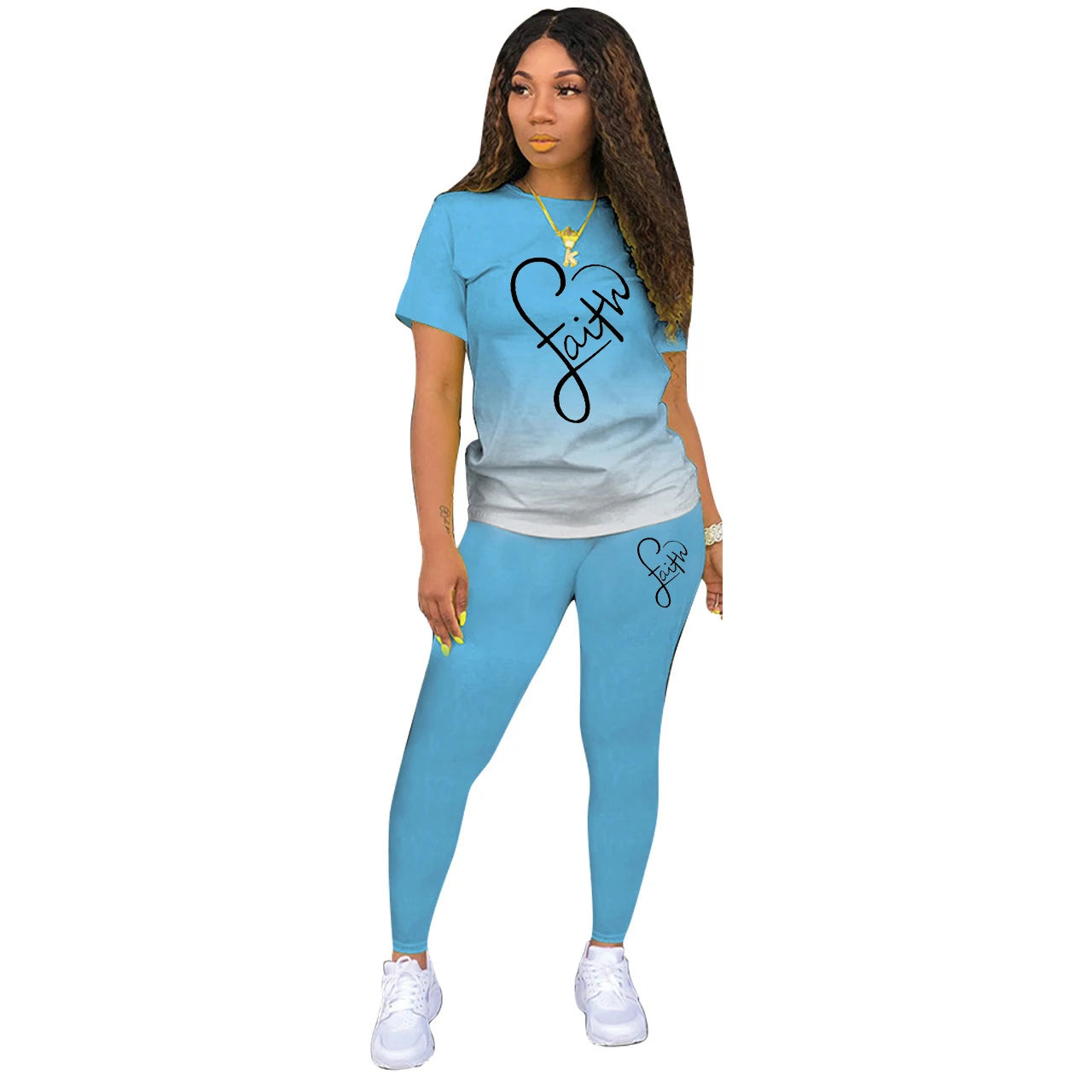 Trendy Techify's Trängingsset - Leggings & T-Shirt